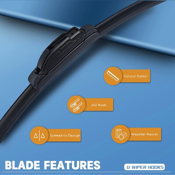 MIKKUPPA 22" + 22" Front Windshield Wiper Blade (Pack of 2) - Picture 2 of 6